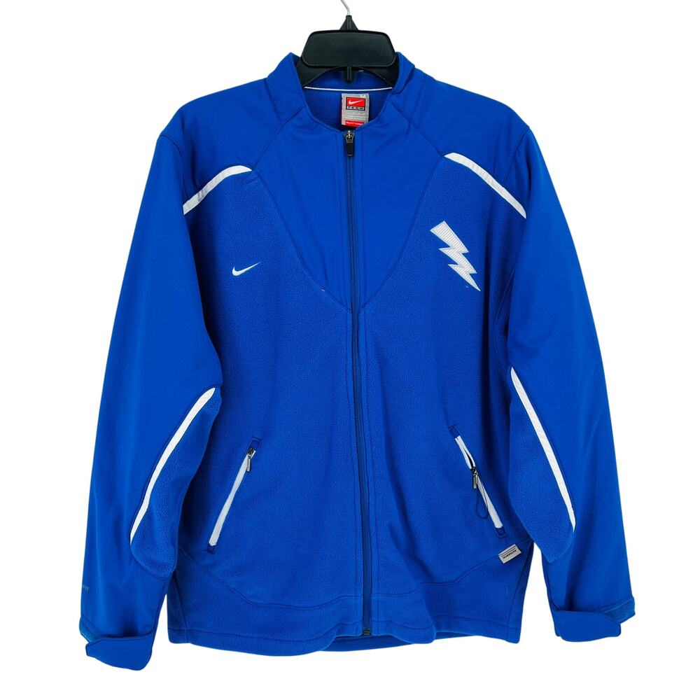Nike Team Therma Air Force Full Zip Fleece Jacket Blue Mens Size M USAFA Falcons